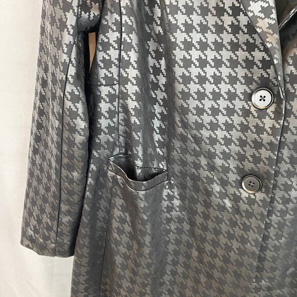 Torrid Studio Luxe Ponte Relaxed Blazer Women Plus 2X Black Houndstooth Stretch - Picture 3 of 10